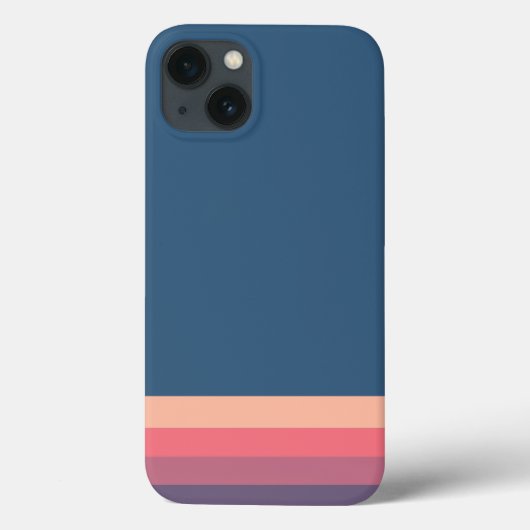 Modern Blue Stripes iPhone 13 hoesje (Achterkant)