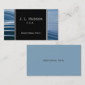 Modern Blue Stripes Visitekaartje (Voorkant / Achterkant)