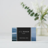 Modern Blue Stripes Visitekaartje (Staand voorkant)