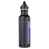 Modern Blue Stripes Water Fles (Links)