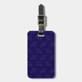Modern Blue Swallow Pattern Bagagelabel (Voorkant verticaal)