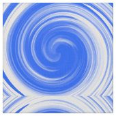 Modern Blue Swirl Abstracte Art #2 Stof (Close Up)