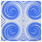 Modern Blue Swirl Abstracte Art #2 Stof (Swatch)