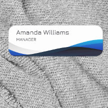 Modern Blue Swirl Employee