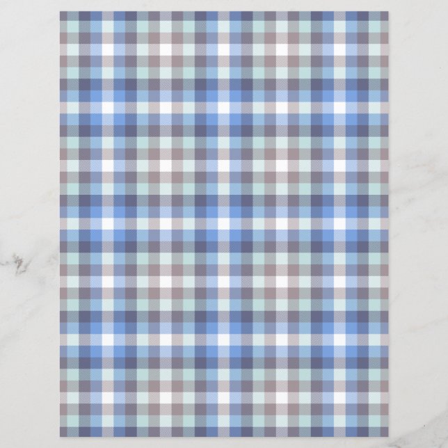 Modern Blue Tartan Patroondeboek (Voorkant)