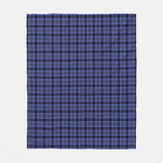 Modern Blue Tartan Pset Pattern Fleece Deken (Voorkant)