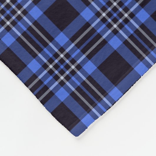 Modern Blue Tartan Pset Pattern Fleece Deken (Hoek)