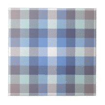Modern Blue Taupe Tartan Patroon