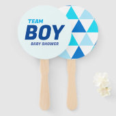 Modern Blue Team Boy Baby shower Handwaaier (Voorkant en achterkant)
