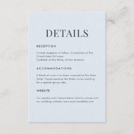 Modern Blue Terrazzo & Emerald Informatiekaartje