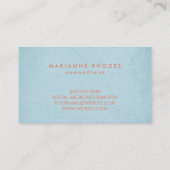 Modern Blue Texture Minimalist Visitekaartje (Achterkant)