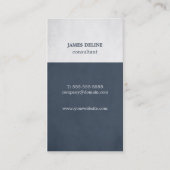 Modern Blue Textured Consultant Visitekaartje (Voorkant)