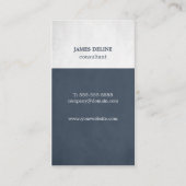Modern Blue Textured Consultant Visitekaartje (Voorkant)