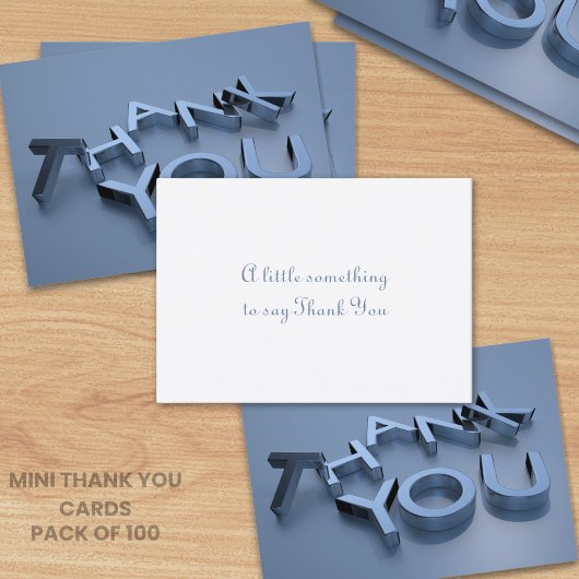 Modern Blue Thank You Cards Pack van 100 Visitekaartje