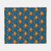 Modern Blue | THANKSGIVING | Pompoen Fleece Deken (Voorkant (Horizontaal))