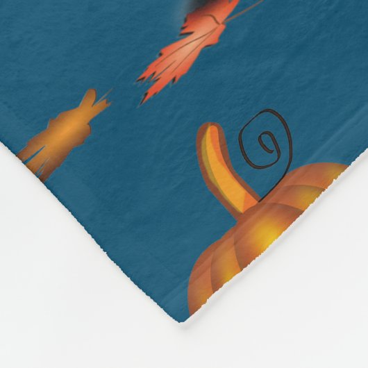 Modern Blue | THANKSGIVING | Pompoen Fleece Deken (Hoek)