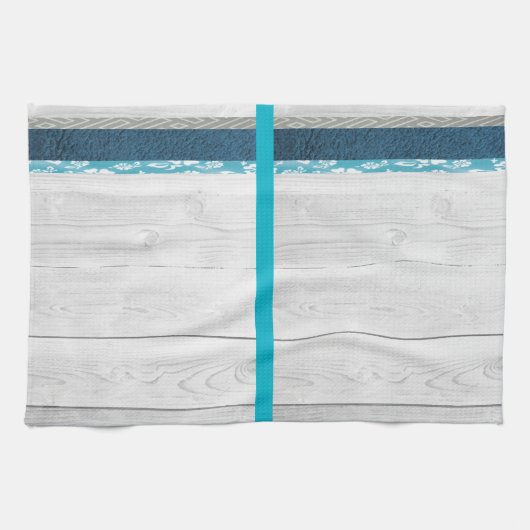 Modern Blue Theedoek (Horizontaal)