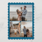 Modern Blue Tis the Season Christmas Doodle Feestdagenkaart (Achterkant)