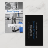 Modern Blue Travel Agent Visitekaartje (Voorkant / Achterkant)