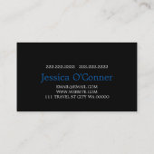 Modern Blue Travel Agent Visitekaartje (Achterkant)