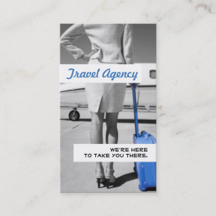 Modern Blue Travel Agent Visitekaartje
