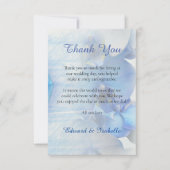 Modern Blue Tropical Waterverf Orchid Flower Bedankkaart (Voorkant)