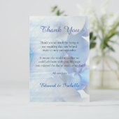 Modern Blue Tropical Waterverf Orchid Flower Bedankkaart (Staand voorkant)