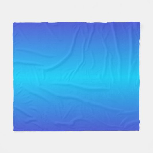 Modern Blue Turquoise Ombre Fleece Deken (Voorkant (Horizontaal))