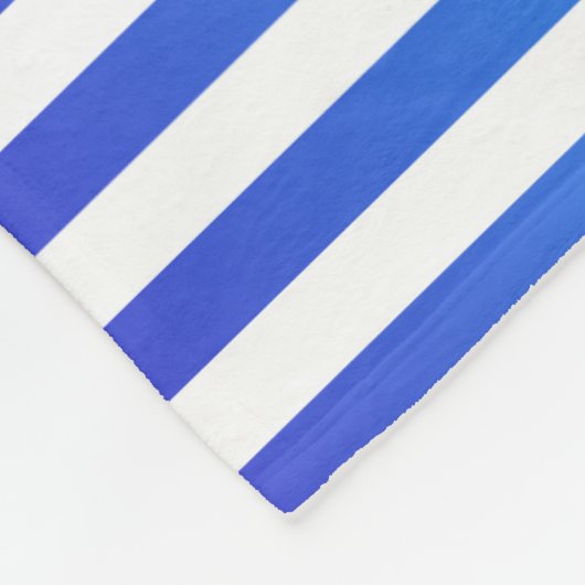 Modern Blue Turquoise ombre Stripes Fleece Deken (Hoek)
