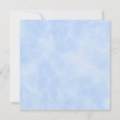 Modern Blue Typography Baby shower Invitation Kaart (Achterkant)
