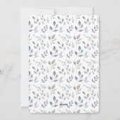 Modern Blue Typography Feestdagenkaart (Achterkant)