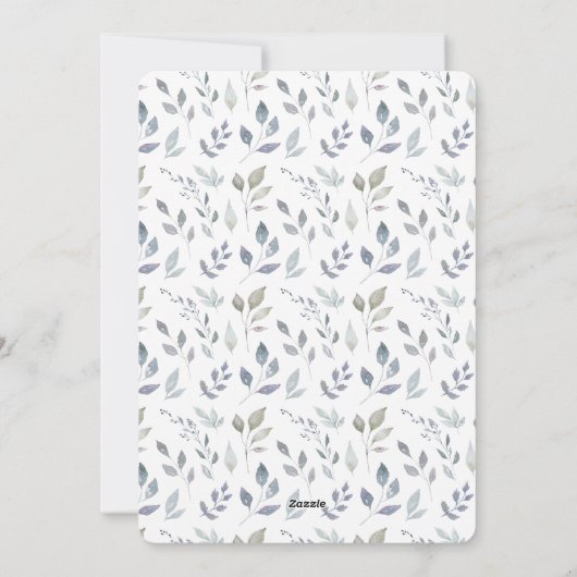 Modern Blue Typography Feestdagenkaart (Achterkant)