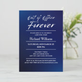 Modern Blue uit het thema van de Kantoor Retiremen Kaart (Staand voorkant)