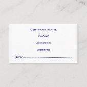 Modern Blue Visitekaartje (Achterkant)