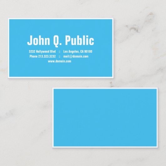 Modern Blue Visitekaartje (Voorkant / Achterkant)