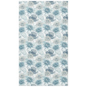 Modern Blue Water Lilies Monet Style Tafelkleed (Voorkant)