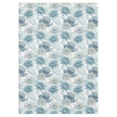Modern Blue Water Lilies Monet Style Tafelkleed (Voorkant)