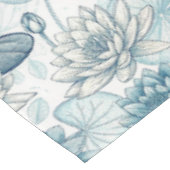 Modern Blue Water Lilies Monet Style Tafelkleed (Gekanteld)