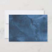 Modern Blue Waterverf | BBT Mitzvah RSVP Kaartje (Achterkant)