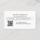 Modern Blue Waterverf Buffalo Plaid QR CODE Visitekaartje (Achterkant)