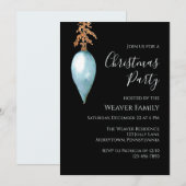 Modern Blue Waterverf kerstfeest Feestdagenkaart (Voorkant / Achterkant)