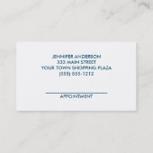 Modern Blue Waterverf Makeup Artist Appointment Afsprakenkaartje (Achterkant)