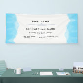 Modern Blue Waterverf Mode Business Spandoek (Beurs)