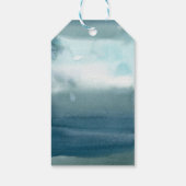 Modern Blue Waterverf Ocean Wedding Welcome Cadeaulabel (Achterkant)