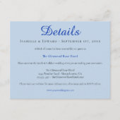 Modern Blue Waterverf Orchids Wedding Website Enc Informatiekaartje (Voorkant)