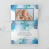 Modern Blue Waterverf peetouders voorstel Kaart (Binnen)