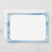 Modern Blue Waterverf Splash Bedankkaart (Achterkant)