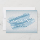 Modern Blue Waterverf Splash Bedankkaart (Voorkant)