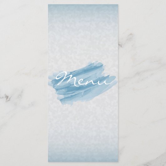 Modern Blue Waterverf Splash Menu (Achterkant)