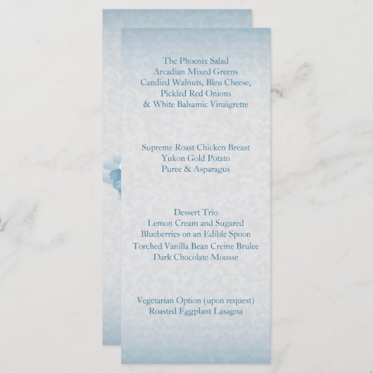 Modern Blue Waterverf Splash Menu (Voorkant / Achterkant)